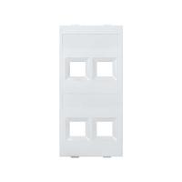 Simon Connect Белый Адаптер 4 местн. для RJ45 AMP, BRAND REX, RIT, CIMABOX, Cima-модуль 52x108 м