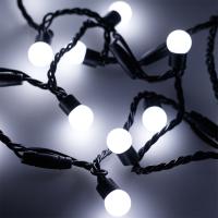 Arlight Светодиодная гирлянда ARD-BALL-CLASSIC-D17.5-20000-BLACK-200LED WHITE (230V, 14W) (Ardecoled, IP65)