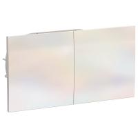 SE AtlasDesign Жемчуг Розетка с/з двойная, со шторками, с крышкой, 16А, в сборе