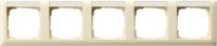 Gira Standard 55 Кремовый глянец Рамка 5-ая горизонтальная с полем для надписи