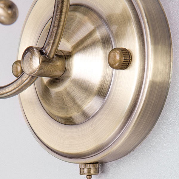 Бра со стеклянным плафоном 30275/1 античная бронза Eurosvet Virginia