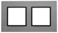 ЭРА 14-5202-42 Elegance Титан/антрацит Металл Рамка 2-ая