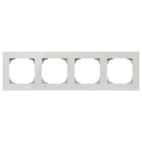 ABB SKY Стекло белое Рамка 4-постовая