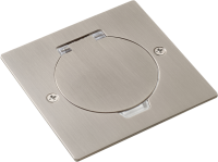 Лючок Surface 2 мод. (1 мод. 45х45 мм.), круглая крышка, никель, IP44