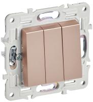 IEK SKANDY Песочный Выключатель 3-клавишный 10А SK-V11Sa