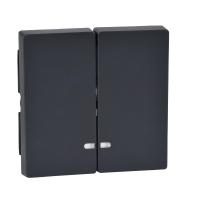 SE Merten SM Антрацит Клавиша 2-ая с подсветкой