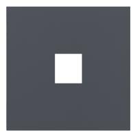 Лицевая панель для одиночной информационной розетки, базальт (35441 BT)