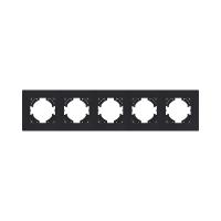 Рамка 5-постовая, черный матовый Kollinger Aspekt AT5BM