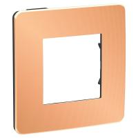 SE Unica Studio Медь/Антрацит Рамка 1-ная