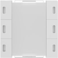 Donel Сенсорный кнопочный модуль KNX, 3 группы, 55 мм, встроенный датчик температуры, белый, DPLEWH060200
