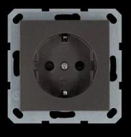 Jasmart Розетка SHUKO© с защитными шторками 16A 250V~ 2P+T, цвет Мокко