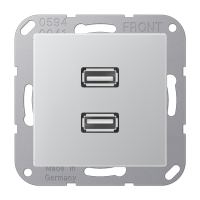 JUNG Мультимедиа разъём, алюминий