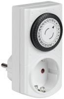 IEK РТМ-1 Розетка-таймер механический 30мин 24ч 48on/off 16А IP20