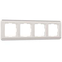 Рамка из поликарбоната на 4 поста Stream перламутровый W0042113