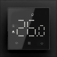 Donel Термостат с датчиком пола, с недельным программированием, с Wi-Fi , 16 A, 55*55 мм.,.черное стекло, серия DTEF