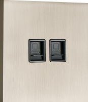 Donel Компьютерная розетка RJ45 + RJ45 (двойная) cat.6/ClassE-8/8, никель, серия N96, DT166NB