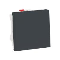 SE Unica Modular Антрацит Выключатель 1-клавишный, сх. 1, 10 AX, 250В, 2 модуля