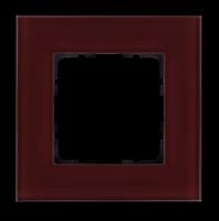 Jasmart Рамка 1-постовая, стекло цвет Гранатовый