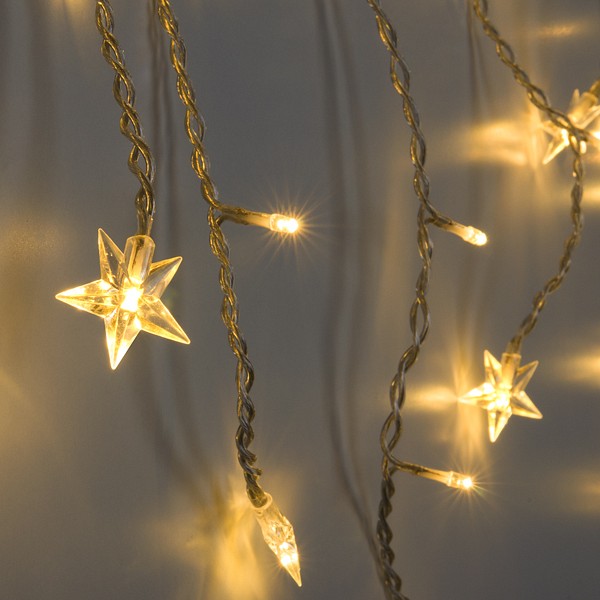 Гирлянда бахрома 1,8*0,5 м IP20 100-002 теплый белый Eurosvet 100-002