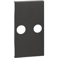 BT Living now Черный Лицевая панель для TV розеток с 2 отверстиями 2 мод