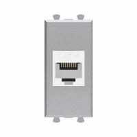 DKC Avanti Компьютерная розетка RJ-45 без шторки модульная, кат.6, Закаленная сталь, 1 модуль