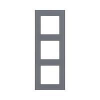 Рамка 3-постовая, стекло серый Kollinger Asthetik AS3GY