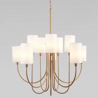 Подвесная люстра с тканевыми абажурами 60164/10 латунь Eurosvet Abbey