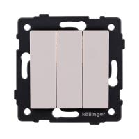 Выключатель 3-клавишный 10А/250В, кашемир матовый Kollinger REA-S-012CM для Aspekt, Eleganz, Reflex