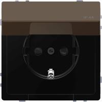 SE Merten D-Life Мокко Розетка 16А с/з и крышкой IP44