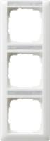 Gira Standard 55 Белый глянцевый Рамка 3-я вертикальная с полем для надписи
