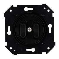 BIRONI Шедель Бриз Черный матовый Выключатель 2-кл (клавишный, скрытый монтаж)