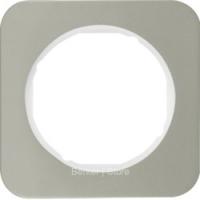 Berker R.1 Нержавеющая сталь/полярно-белый Рамка 1-местная