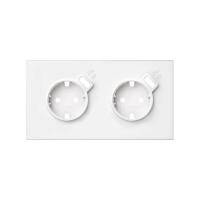 Simon 100 Белый матовый  Кит 2 поста, фронт. Накладка на 2 розетки Schuko с з/у USB SC