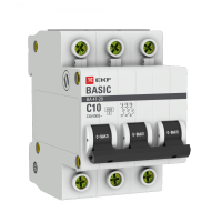 EKF Basic ВА 47-29 Автоматический выключатель  (С) 3P  10А 4,5кА