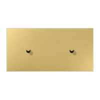 JUNG LS1912 Латунь классик Центральная плата, 2 поста, для горизонтальной установки, тумблеры 1+1,конус; метал. исполнение