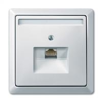 SE Merten SD Бел Накладка розетки ТЛФ/комп 1-ой наклонной (термопласт)