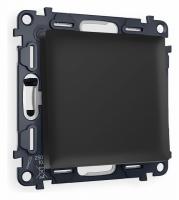 Комплект механизма 1-клавишного перекрестного выключателя ALFA MA801030 Черный матовый QUANT