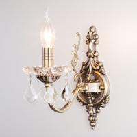 Бра с хрусталем 3281/1 античная бронза Eurosvet Elisha