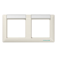 JUNG Рамка 2-кратная с полем для надписи слоновая кость