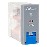 EKF Averes Реле промежуточное с кнопкой и мех. Индикацией RPAt 25/1 12A 24В DC