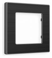 Рамка ALFA Arctic (Черный Стекло органическое/Сталь) 1-ая AF580531