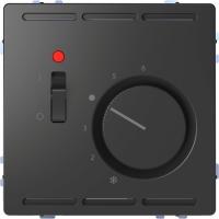 SE Merten D-Life Антрацит Терморегулятор с центральной платой с выключателем 24В