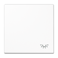 JUNG LS 990 Белая Клавиша 1-ая с символом ОСВЕЩЕНИЕ