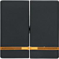 Berker Q Антрацит с эффектом бархата Клавиша 2-ая с оранжевой линзой