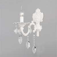 Классическое бра с хрусталем 10108/1 белый Eurosvet Veletta