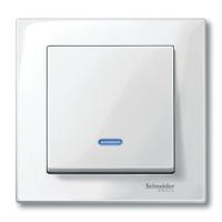 SE Merten SM Бел глянец Клавиша 1-ая с подсветкой