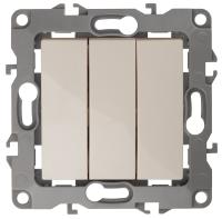 ЭРА 12-1107-02 Выключатель тройной, 10АХ-250В, IP20, 12, Слоновая кость