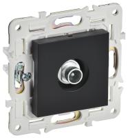 IEK SKANDY Черный Розетка TV проходная SK-A17Bl