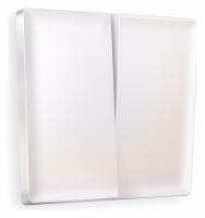Лицевая панель ALFA (Жемчуг) для 2-клавишных выключателей QUANT AP2030