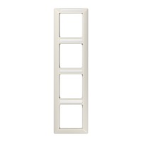 JUNG Рамка 4-кратная вертикальная с полем для надписи слоновая кость